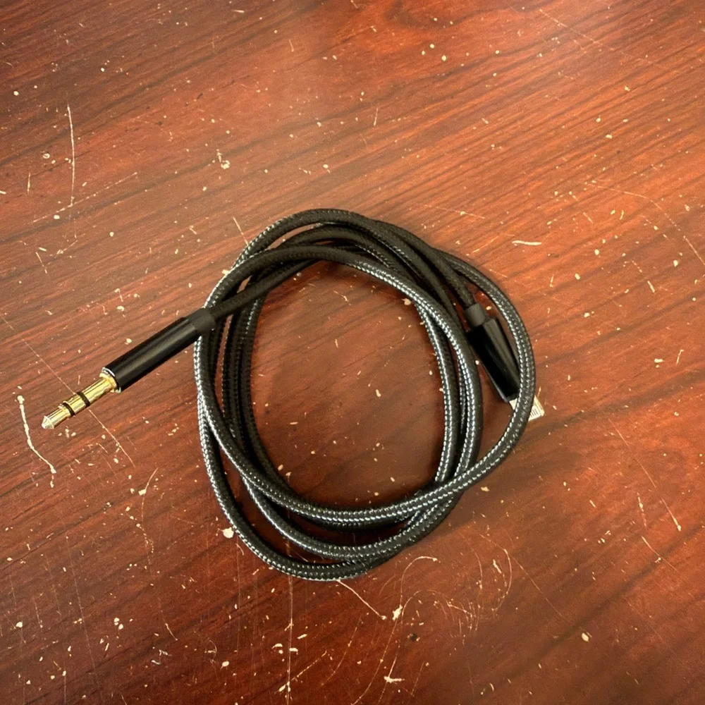 Black Audio Cable for Cell Phones (lightning to Aux) 38”